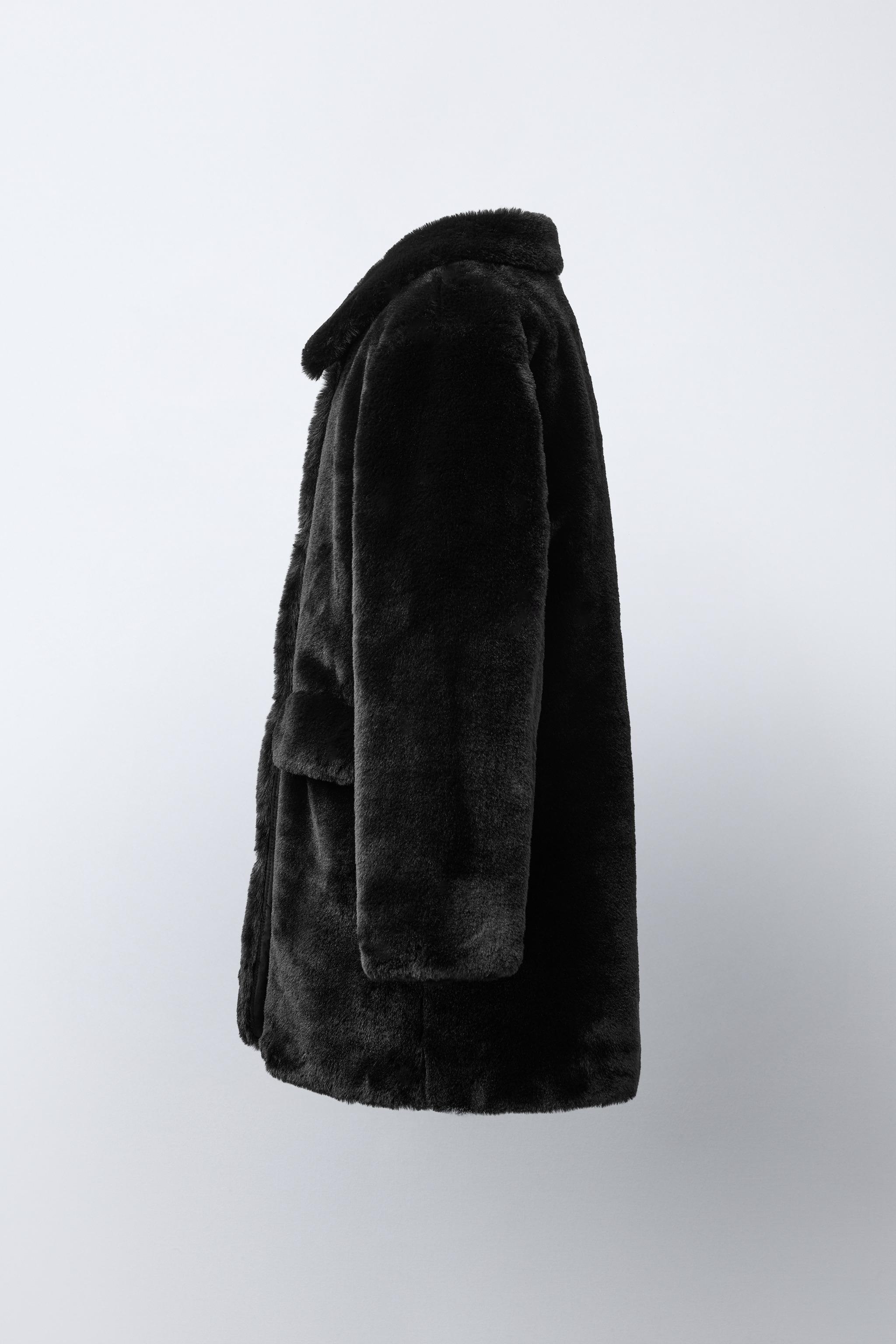 LONG FAUX FUR COAT
